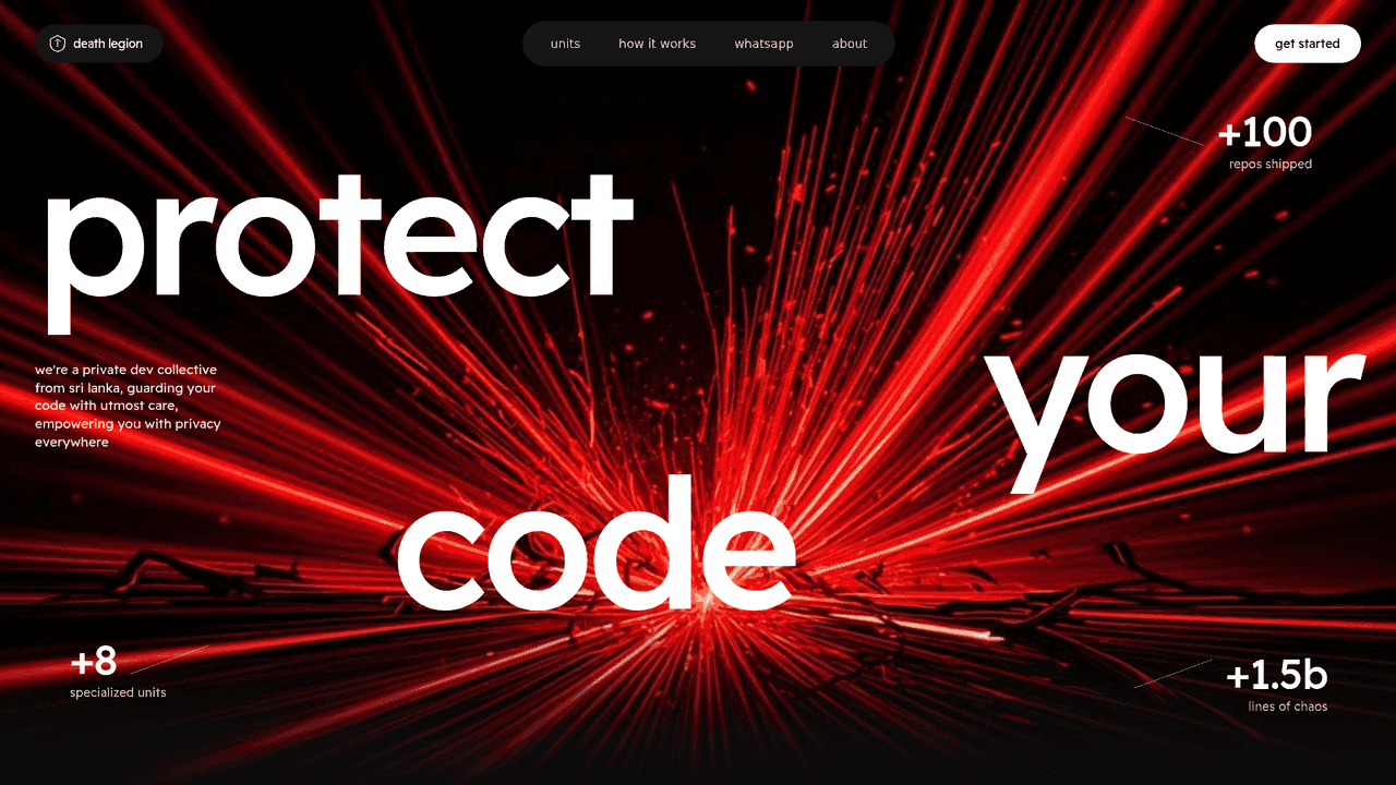 Screenshot of apply.deathlegion.site — the live recruitment platform